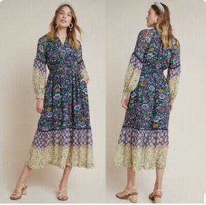 NWT Anthropologie Maeve Ondine Maxi Dress
